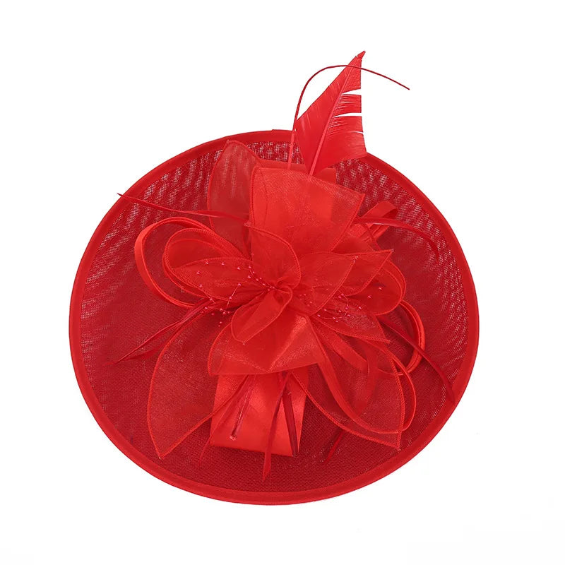 Big Derby Fascinators For Women Elegant  Wedding Chapéu Fascinator de casamento Pillbox Cap Ladies Millinery Church Hats Ladies