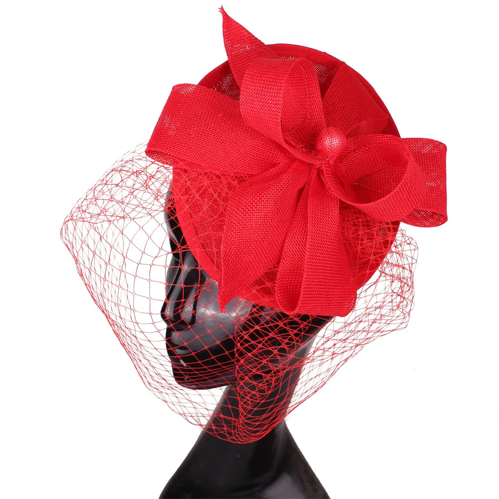 Bride Mesh Wedding Fascinator Hat Elegant Women Fashion Headpiece Flower Nice Occasion Headwear Hairpin Ladies Party Millinery