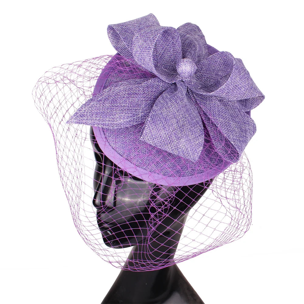 Bride Mesh Wedding Fascinator Hat Elegant Women Fashion Headpiece Flower Nice Occasion Headwear Hairpin Ladies Party Millinery