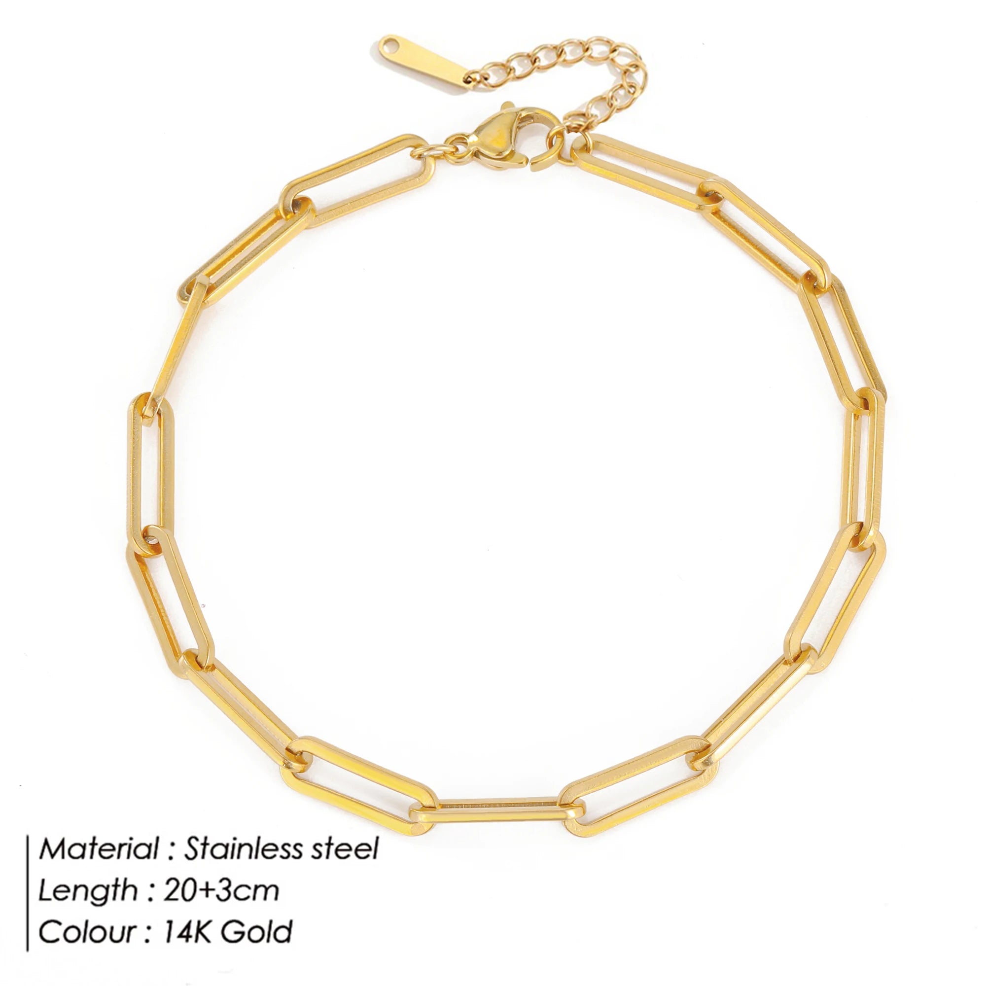 SUNIBI Stainless Steel Snake Chain Anklet for Women Summer Beach Gold Color Anklets Fashion Jewelry Dropshipping Wholesale