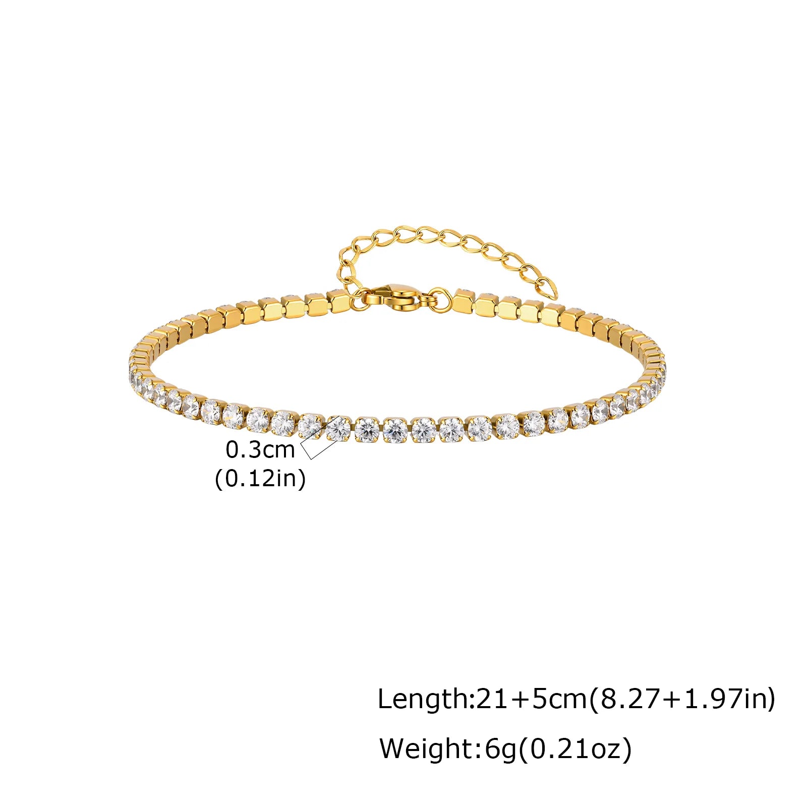Tennis Anklet 2mm/3mm/4mm, 18K PVD Gold Plated Dainty CZ Foot Chain, Ultra Sparkling Aesthetic Layering Summer Jewelry for Women