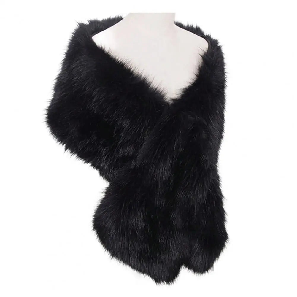 Gown Shawl Wrap Plush Warm Scarf Evening Dress Cheongsam White Plush Autumn Winter Shawl Wrap