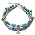 Bohemia Anklets For Women Shell Starfish Turtle Tree of Life Elephant Sandals Shoes Barefoot Beach Ankle Bracelet Foot Jewelry
