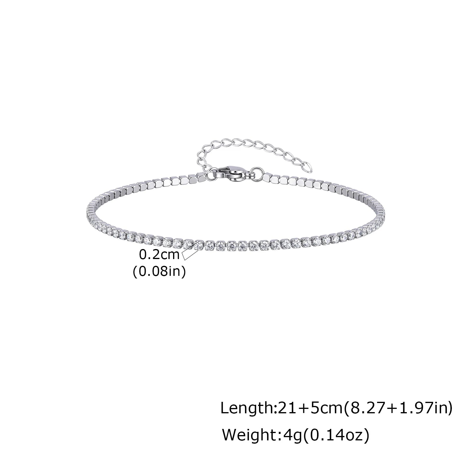 Tennis Anklet 2mm/3mm/4mm, 18K PVD Gold Plated Dainty CZ Foot Chain, Ultra Sparkling Aesthetic Layering Summer Jewelry for Women