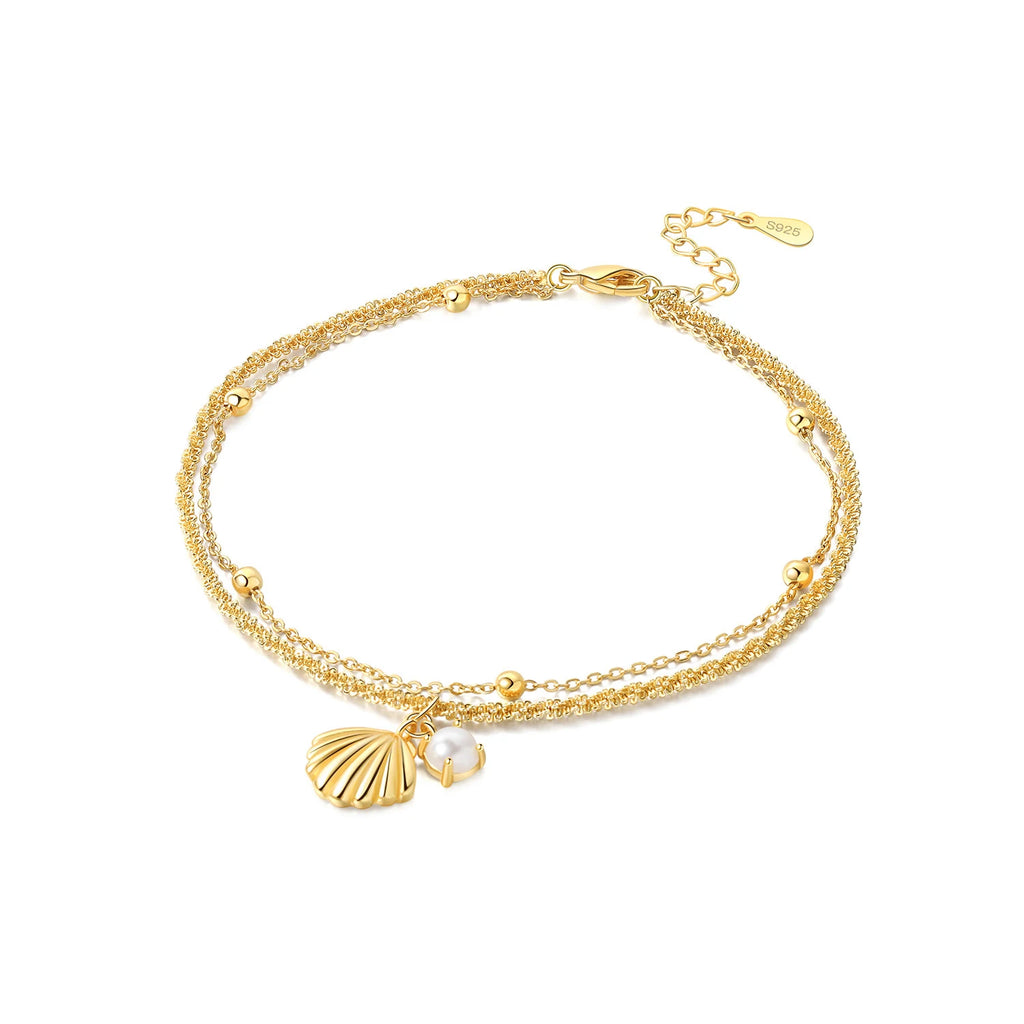 Orstarry S925 Sterling Silver Summer Double Star Shaped Chain Anklets Women Lady Ankle Bracelet Prom Foot Party Jewelry Gifts