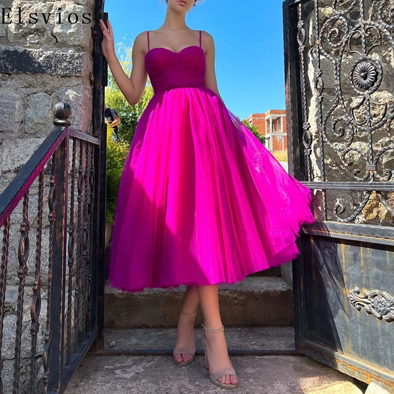 Elegant High Waist Vacation Sling Dress Ladies Fashion Folds Big Hem A-line Dress Mujer Women 2025 Mesh Swing Solid Party Dress