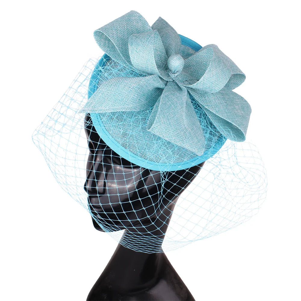 Bride Mesh Wedding Fascinator Hat Elegant Women Fashion Headpiece Flower Nice Occasion Headwear Hairpin Ladies Party Millinery