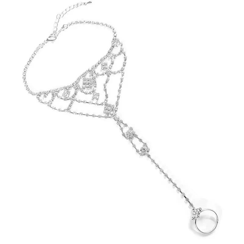 1PC Rhinestone Toe Chain Ankle Jewelry for Women Beach Ankle Jewelry for Girls