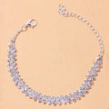 Fashion Shining Lozenge Chain Anklet for Women Fashion Silver Color Summer Beach Ankle Bracelet Barefoot Sandals Foot Jewelry