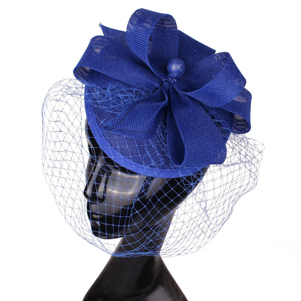 Bride Mesh Wedding Fascinator Hat Elegant Women Fashion Headpiece Flower Nice Occasion Headwear Hairpin Ladies Party Millinery