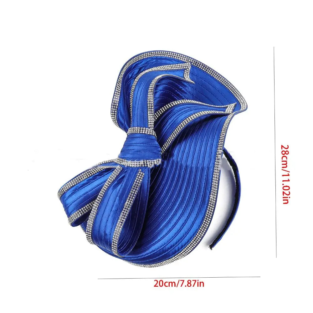 Retro Exquisite Vintage Fascinator Hat Elegant Sweet Bride Headdress Bowknot Hair Band Formal Hat Masquerade Hair Band Wedding