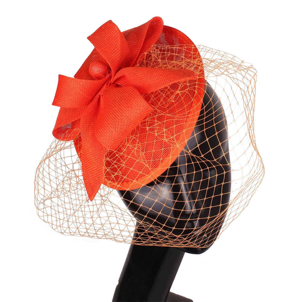 Bride Mesh Wedding Fascinator Hat Elegant Women Fashion Headpiece Flower Nice Occasion Headwear Hairpin Ladies Party Millinery