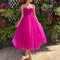 Elegant High Waist Vacation Sling Dress Ladies Fashion Folds Big Hem A-line Dress Mujer Women 2025 Mesh Swing Solid Party Dress