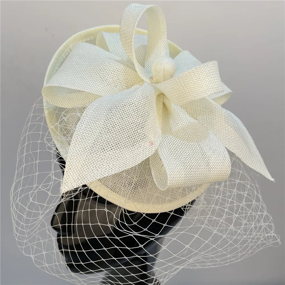 Bride Mesh Wedding Fascinator Hat Elegant Women Fashion Headpiece Flower Nice Occasion Headwear Hairpin Ladies Party Millinery