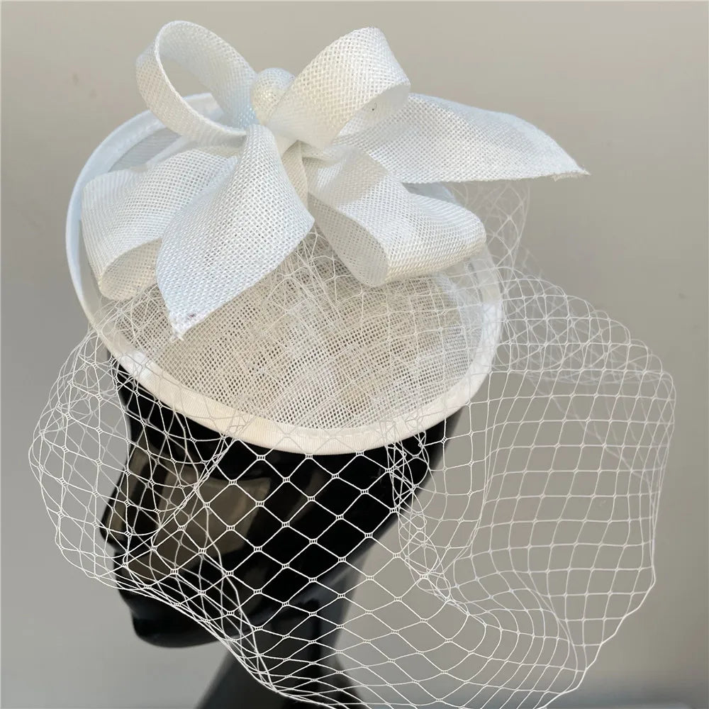 Bride Mesh Wedding Fascinator Hat Elegant Women Fashion Headpiece Flower Nice Occasion Headwear Hairpin Ladies Party Millinery